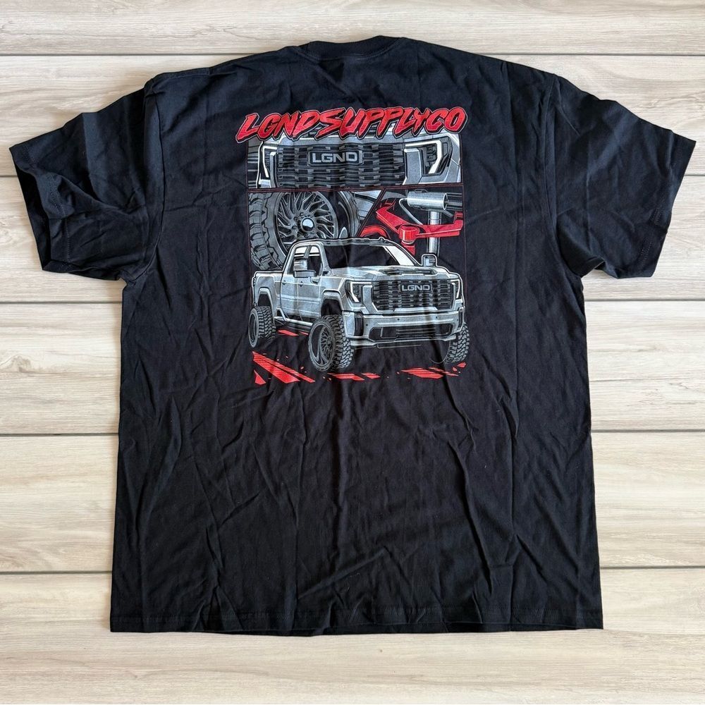 LGND Supply Co Lifted Truck Tee Black Black 2XL NWT